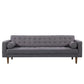 Element Mid-Century Modern Sofa in Dark Gray Linen and Walnut Legs By Armen Living | Sofas | Modishstore - 3