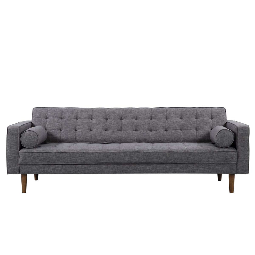 Element Mid-Century Modern Sofa in Dark Gray Linen and Walnut Legs By Armen Living | Sofas | Modishstore - 3