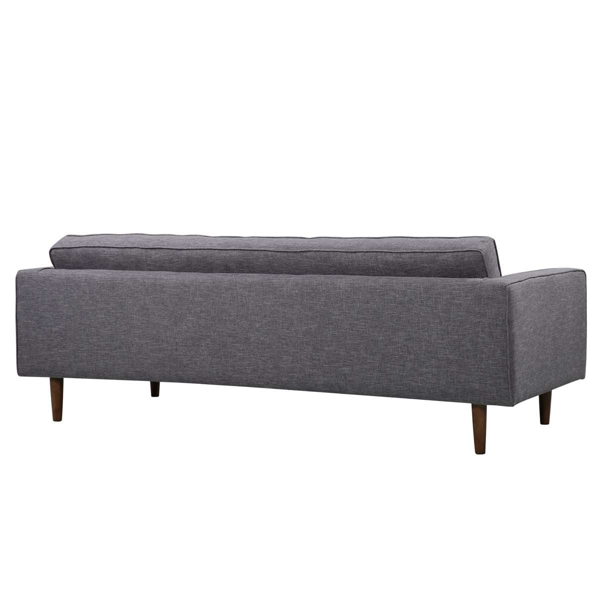 Element Mid-Century Modern Sofa in Dark Gray Linen and Walnut Legs By Armen Living | Sofas | Modishstore - 4