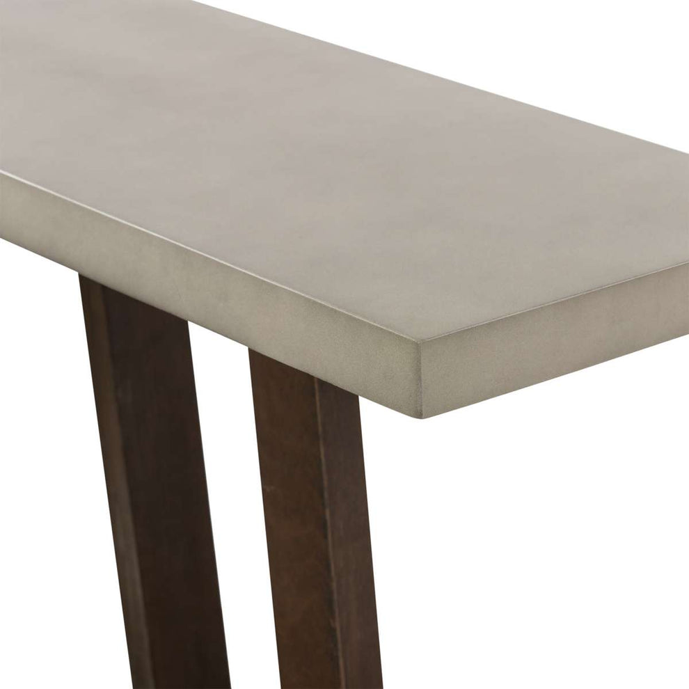 Elodie Gray Concrete and Dark Gray Oak Rectangle Console Table By Armen Living | Console Tables | Modishstore - 4