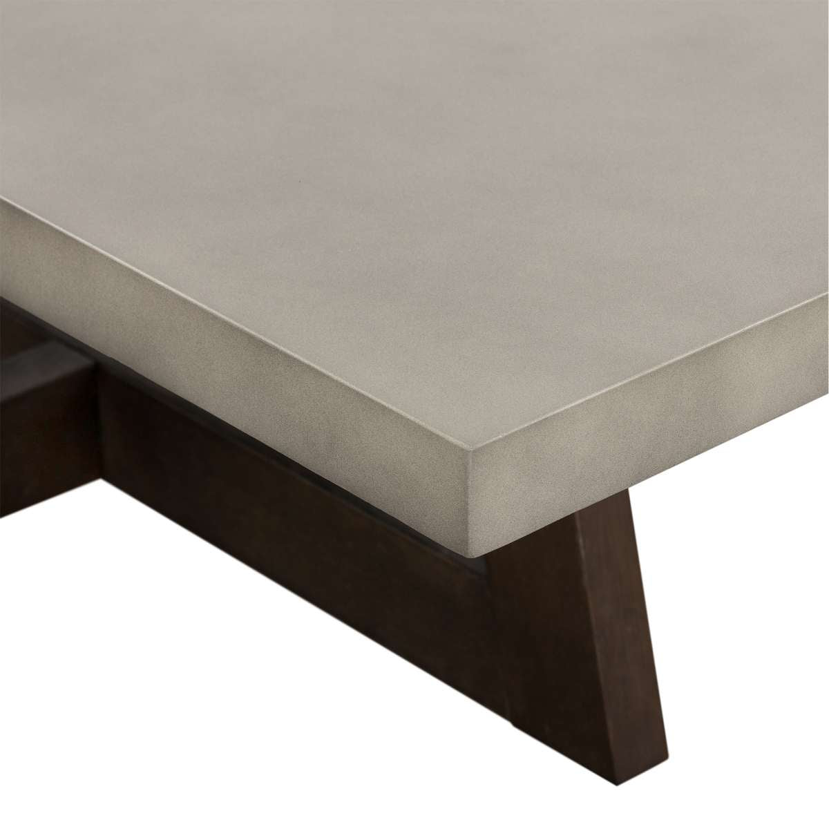 Elodie Gray Concrete and Dark Gray Oak Rectangle Coffee Table By Armen Living | Coffee Tables | Modishstore - 4