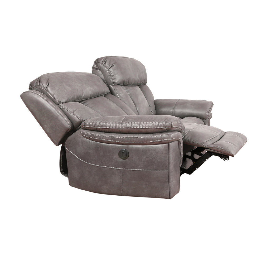 Estelle Power Loveseat in Gunmetal Fabric By Armen Living | Loveseats | Modishstore - 7