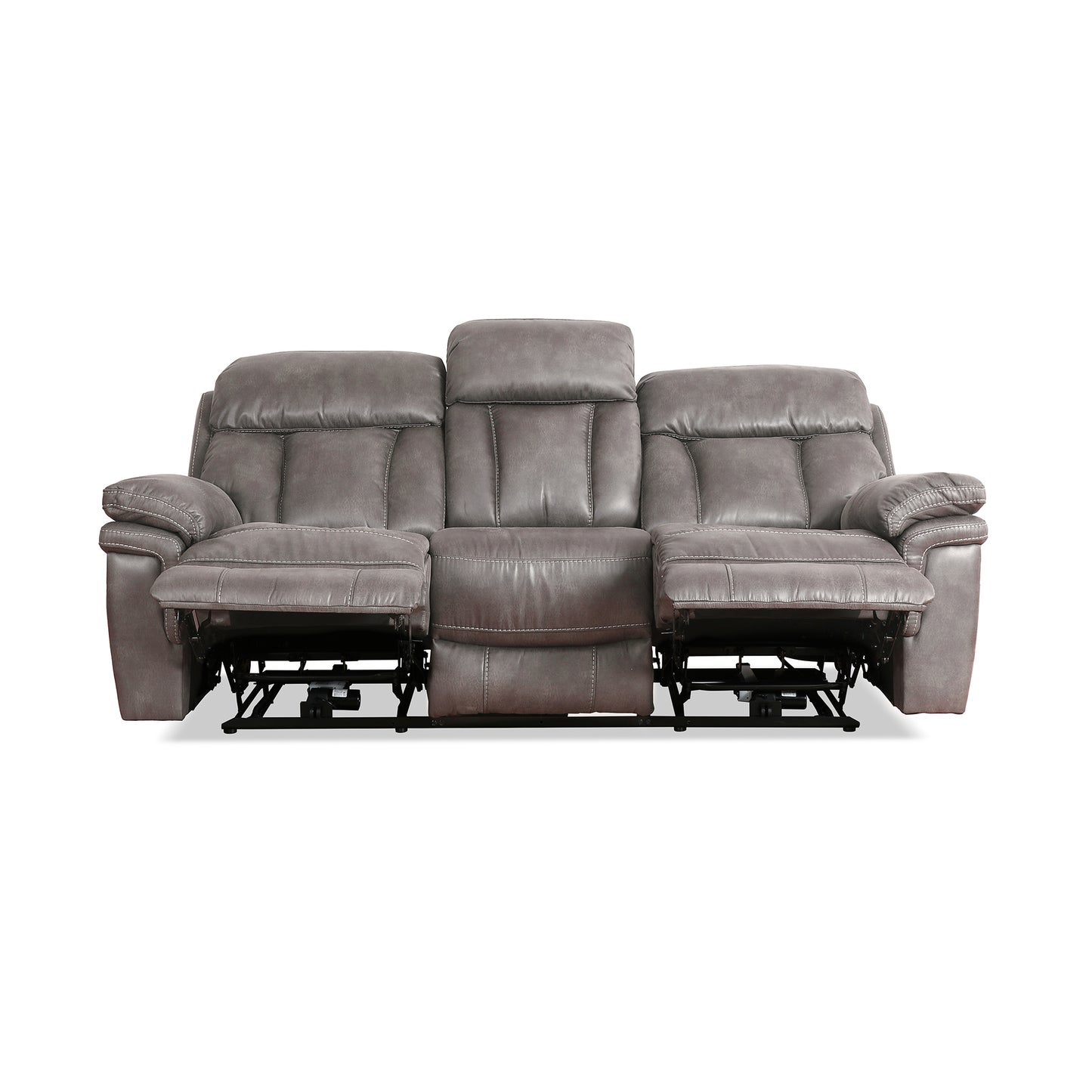 Estelle Power Reclining Sofa in Gunmetal Fabric By Armen Living | Sofas | Modishstore - 7