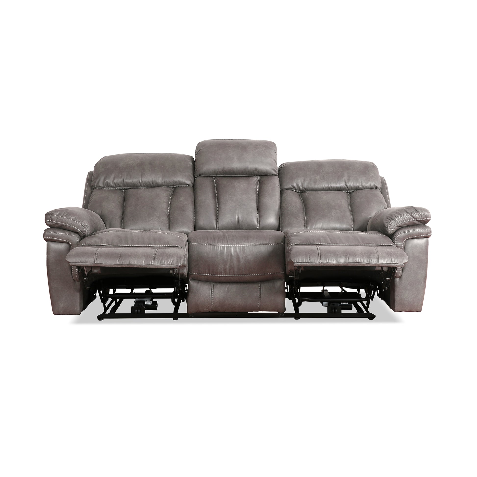Estelle Power Reclining Sofa in Gunmetal Fabric By Armen Living | Sofas | Modishstore - 7