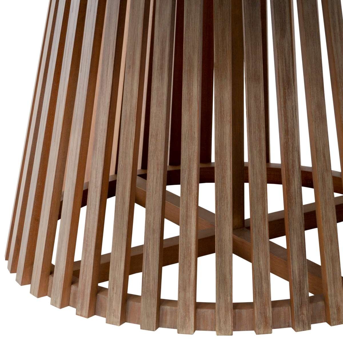 Escondido Outdoor Patio Round Dining Table in Light Eucalyptus Wood By Armen Living | Outdoor Tables | Modishstore - 6