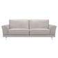 Everly Contemporary Sofa in Genuine Dove Gray Leather with Brushed Stainless Steel Legs By Armen Living | Sofas |  Modishstore  - 2