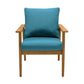 Eve Outdoor Teak Wood Lounge Chair with Teal Olefin By Armen Living | Outdoor Chairs |  Modishstore  - 3