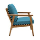 Eve Outdoor Teak Wood Lounge Chair with Teal Olefin By Armen Living | Outdoor Chairs |  Modishstore  - 4