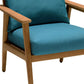 Eve Outdoor Teak Wood Lounge Chair with Teal Olefin By Armen Living | Outdoor Chairs |  Modishstore  - 5