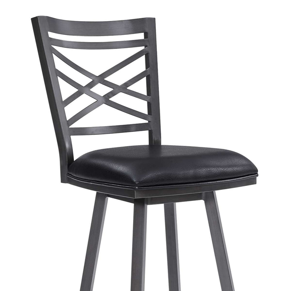 Fargo 30" Counter Height Metal Barstool By Armen Living | Bar Stools | Modishstore - 4