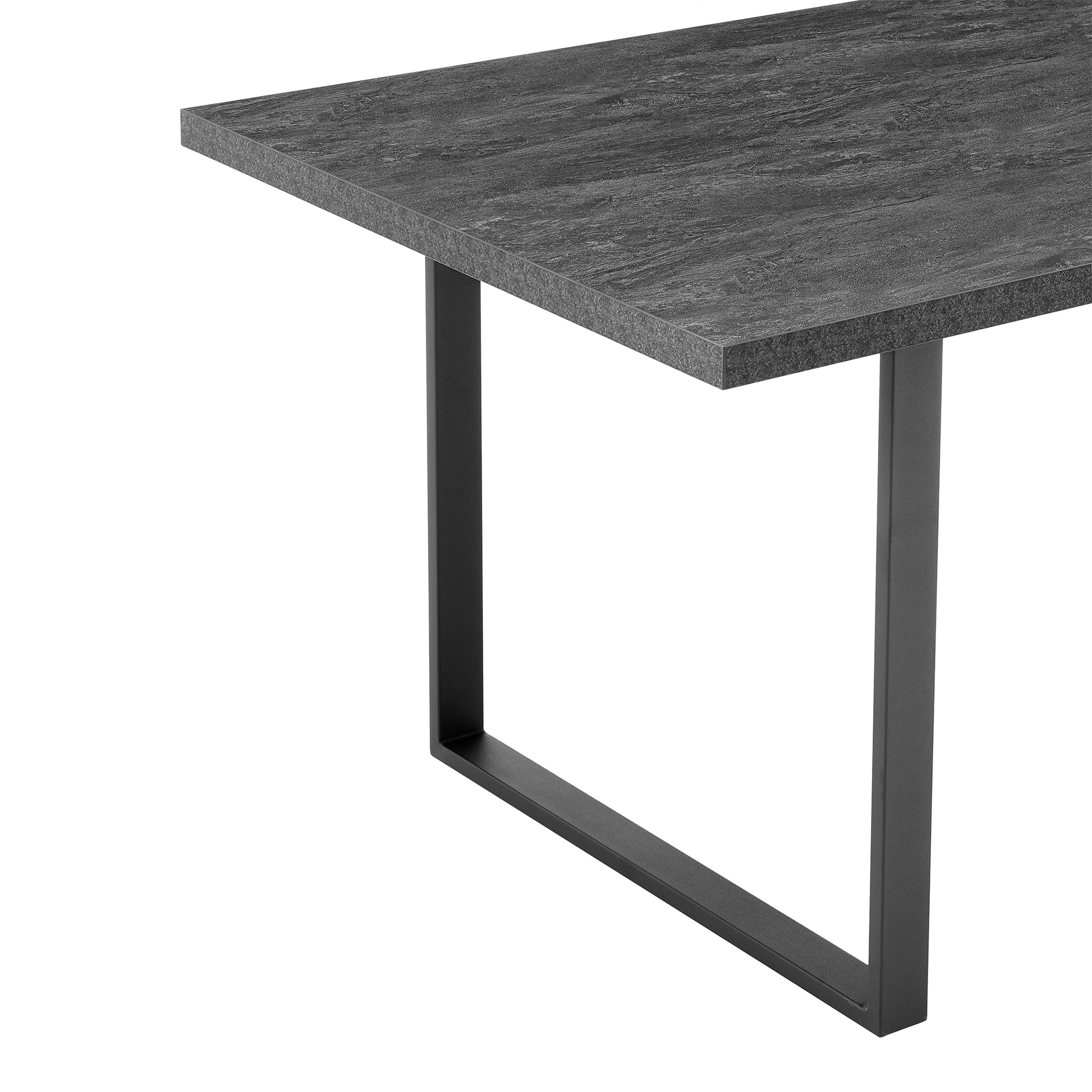 Fenton Dining Table with Charcoal Top and Black Base By Armen Living | Dining Tables | Modishstore - 5