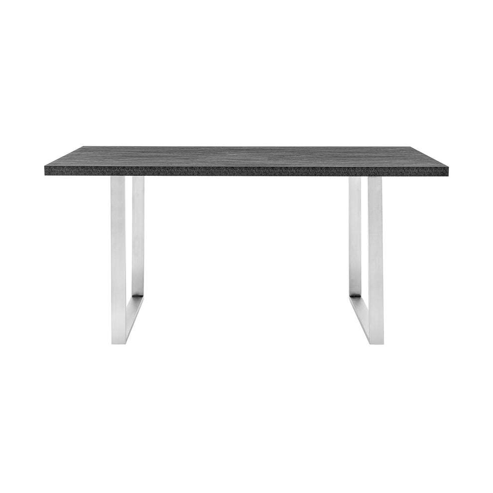 Fenton Dining Table with Charcoal Top and Black Base By Armen Living | Dining Tables | Modishstore - 8