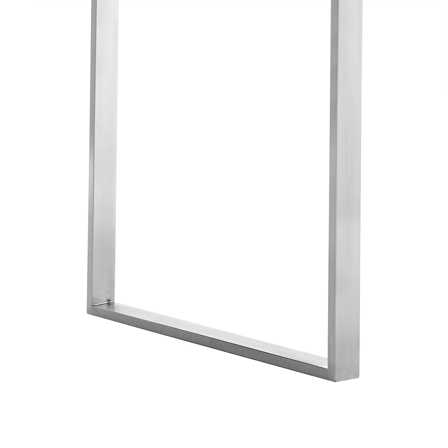 Fenton Dining Table with Gray Top and Brushed Stainless Steel Base By Armen Living | Dining Tables | Modishstore - 6