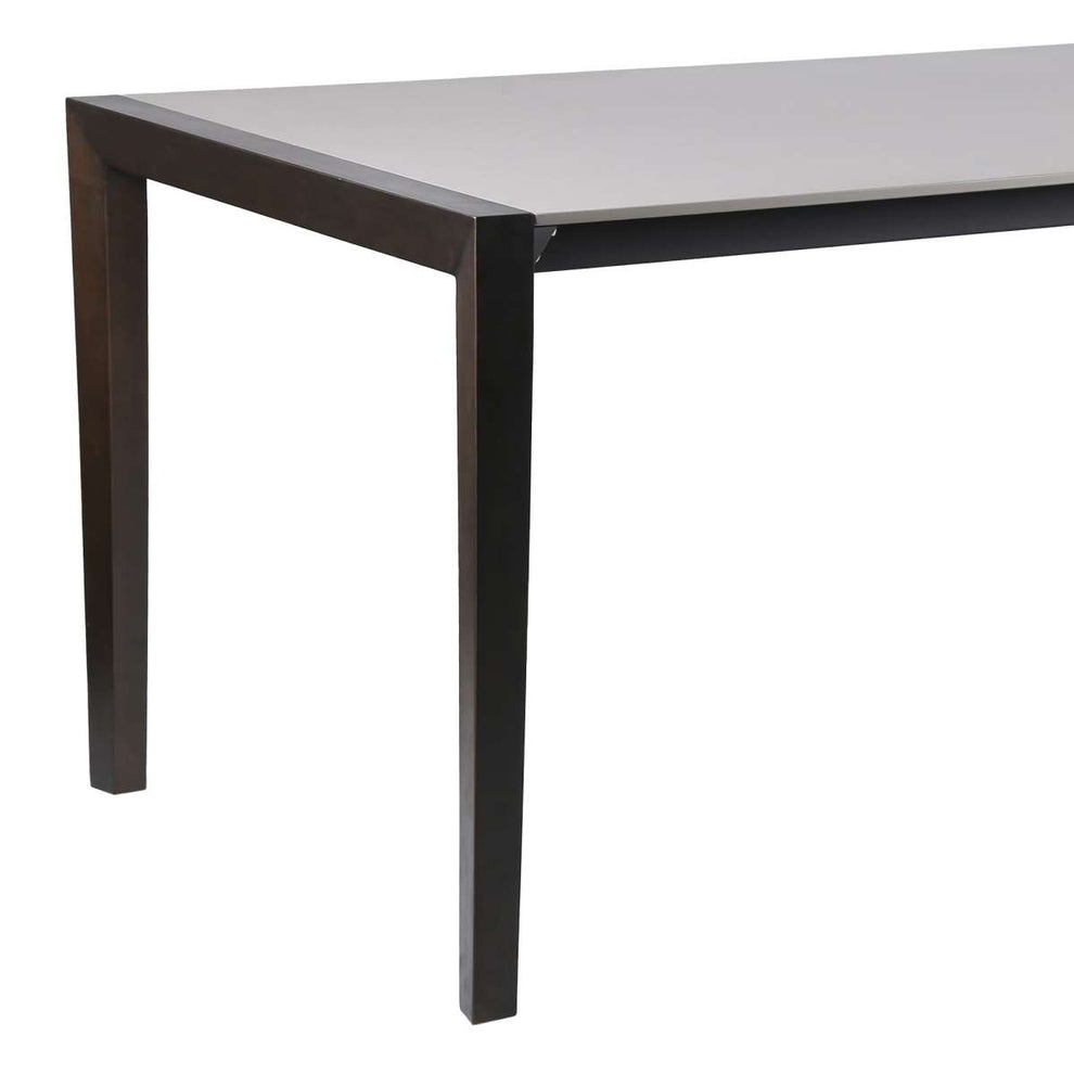 Fineline Indoor Outdoor 80" Rectangle Dining Table in Dark Eucalyptus Wood and Super Stone By Armen Living | Outdoor Tables |  Modishstore  - 3