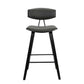Fox 25.5" Counter Height Grey Faux Leather and Black Wood Mid-Century Modern Bar Stool By Armen Living | Bar Stools | Modishstore - 2