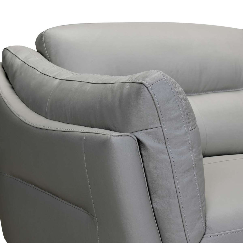 Franz 87" Modern Dove Gray Genuine Leather Sofa
 By Armen Living | Sofas |  Modishstore  - 4