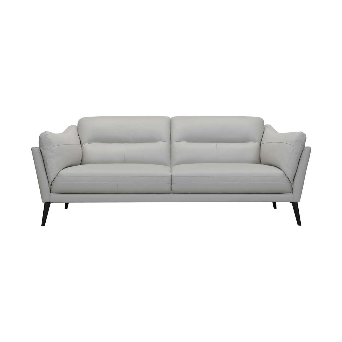 Franz 87" Modern Dove Gray Genuine Leather Sofa
 By Armen Living | Sofas |  Modishstore  - 2