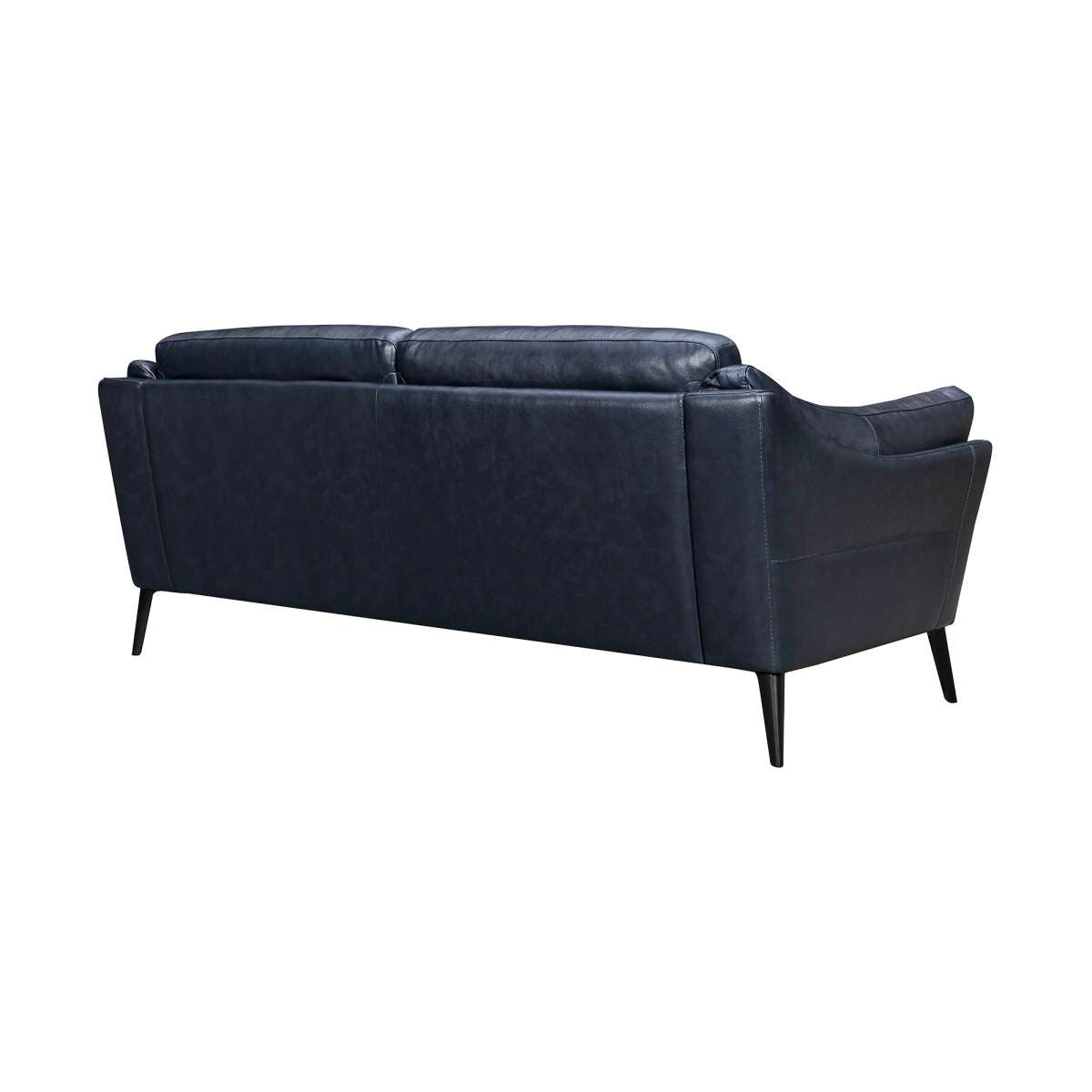 Franz 87" Modern Blue Genuine Leather Sofa By Armen Living | Sofas |  Modishstore  - 4