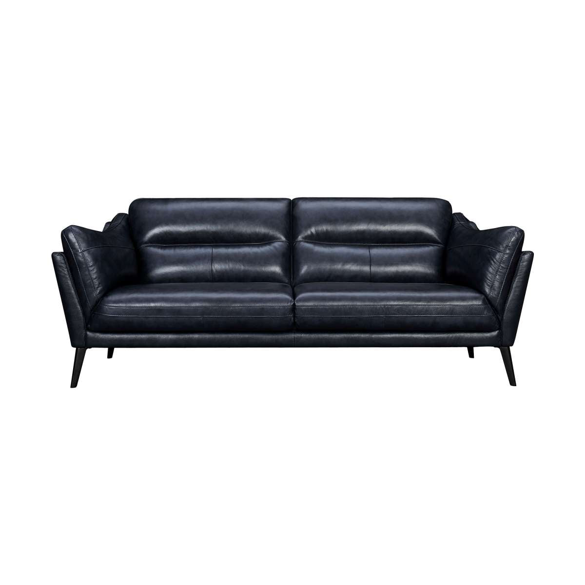 Franz 87" Modern Blue Genuine Leather Sofa By Armen Living | Sofas |  Modishstore  - 3