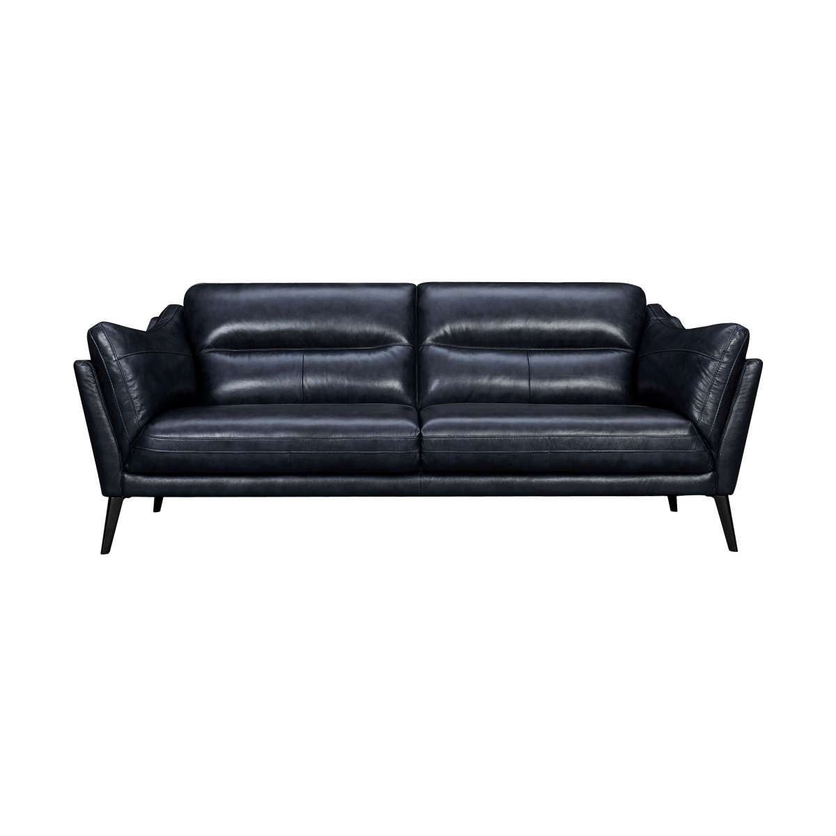 Franz 87" Modern Blue Genuine Leather Sofa By Armen Living | Sofas |  Modishstore  - 3