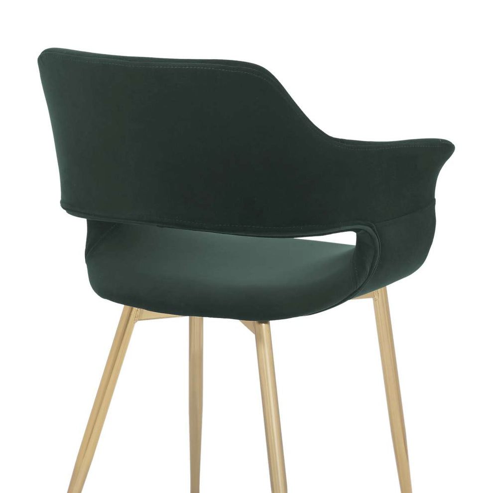 Gigi Blue Velvet Dining Room Chair with Gold Metal Legs - Set of 2 By Armen Living | Dining Chairs | Modishstore - 14