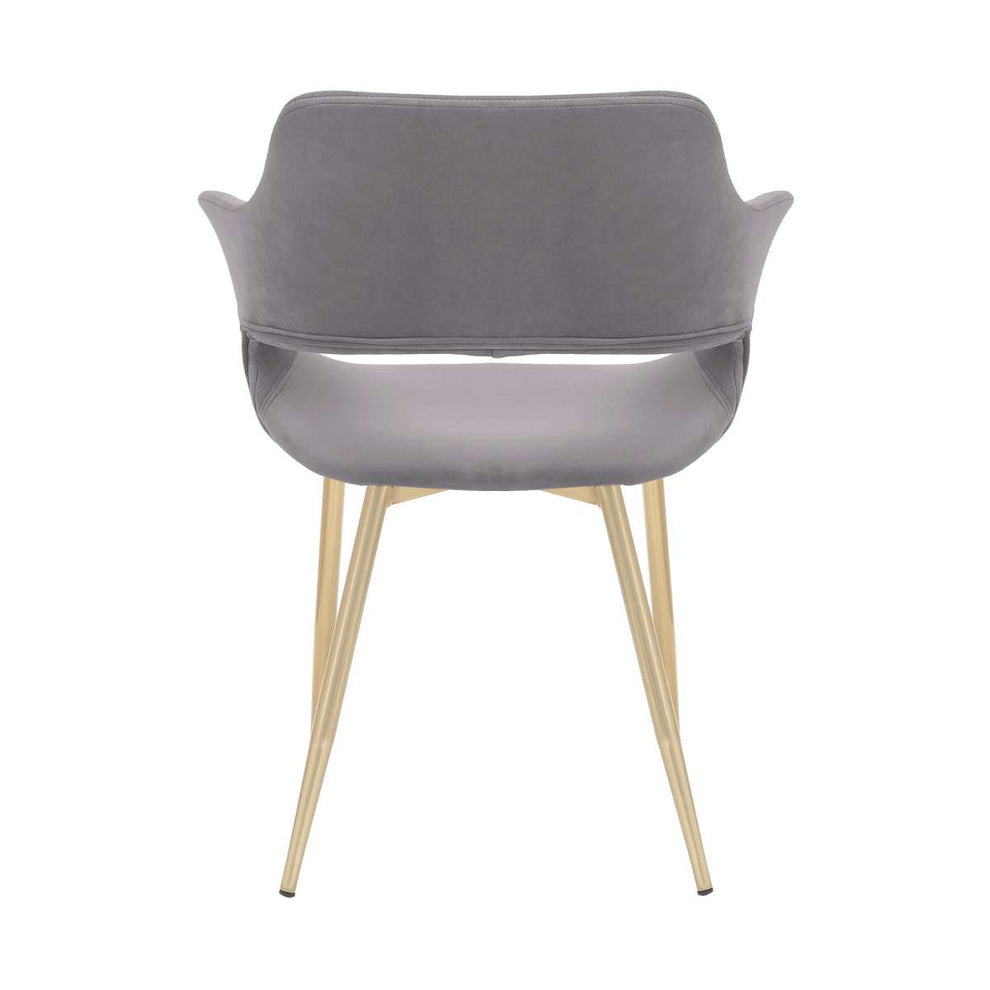 Gigi Blue Velvet Dining Room Chair with Gold Metal Legs - Set of 2 By Armen Living | Dining Chairs | Modishstore - 19