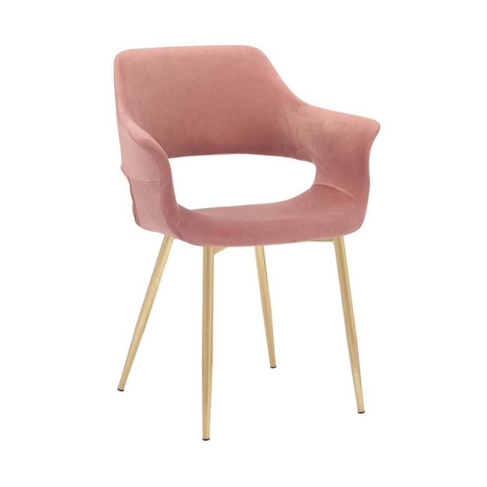 Gigi Blue Velvet Dining Room Chair with Gold Metal Legs - Set of 2 By Armen Living | Dining Chairs | Modishstore - 23