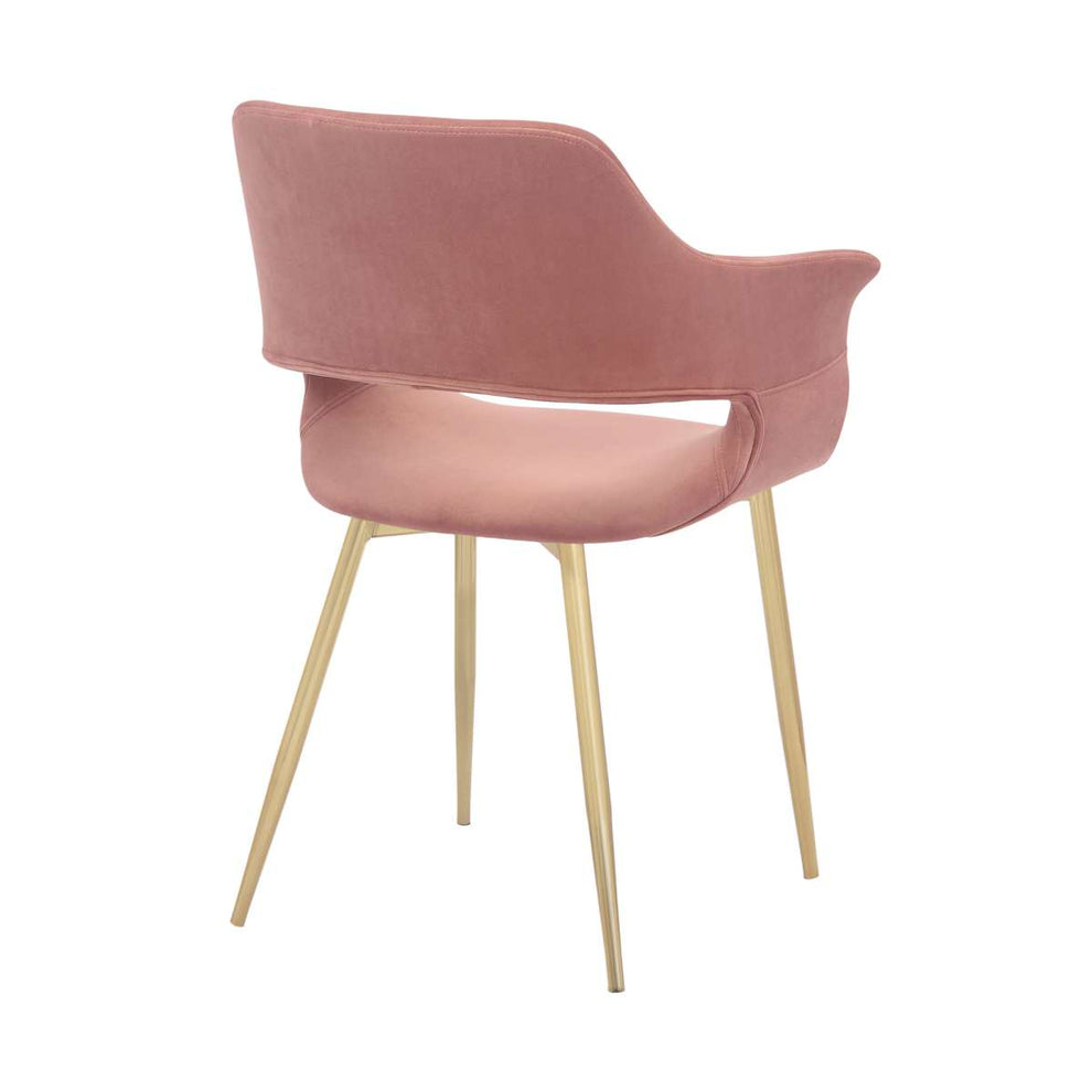 Gigi Blue Velvet Dining Room Chair with Gold Metal Legs - Set of 2 By Armen Living | Dining Chairs | Modishstore - 25