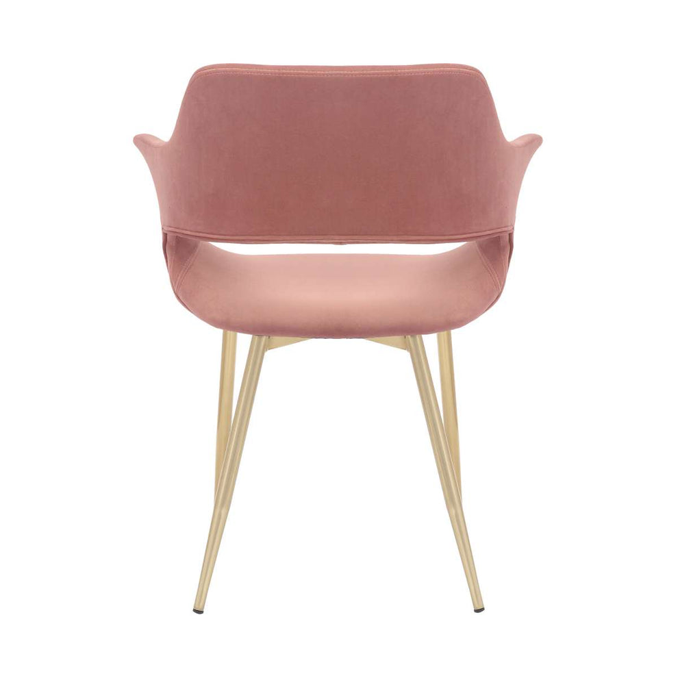 Gigi Blue Velvet Dining Room Chair with Gold Metal Legs - Set of 2 By Armen Living | Dining Chairs | Modishstore - 26