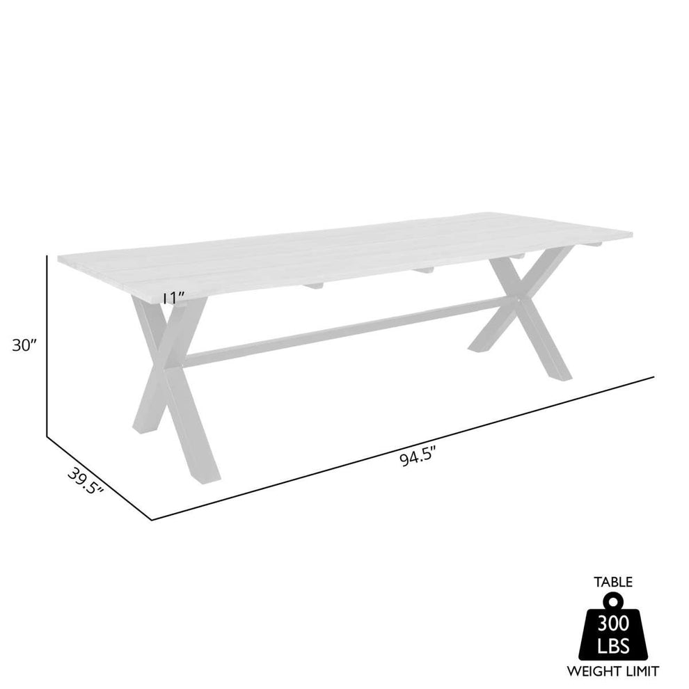 Glendora Outdoor Patio Live Edge Dining Table in Eucalyptus Wood with Black Metal Base By Armen Living | Outdoor Tables | Modishstore - 7