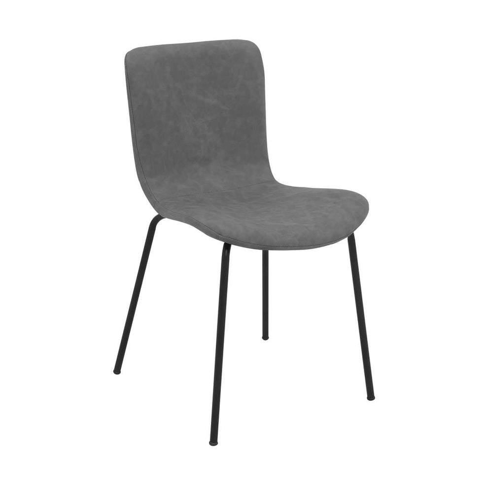 Gillian Modern Light Gray Fabric and Metal Dining Room Chairs - Set of 2 By Armen Living | Dining Chairs | Modishstore - 2