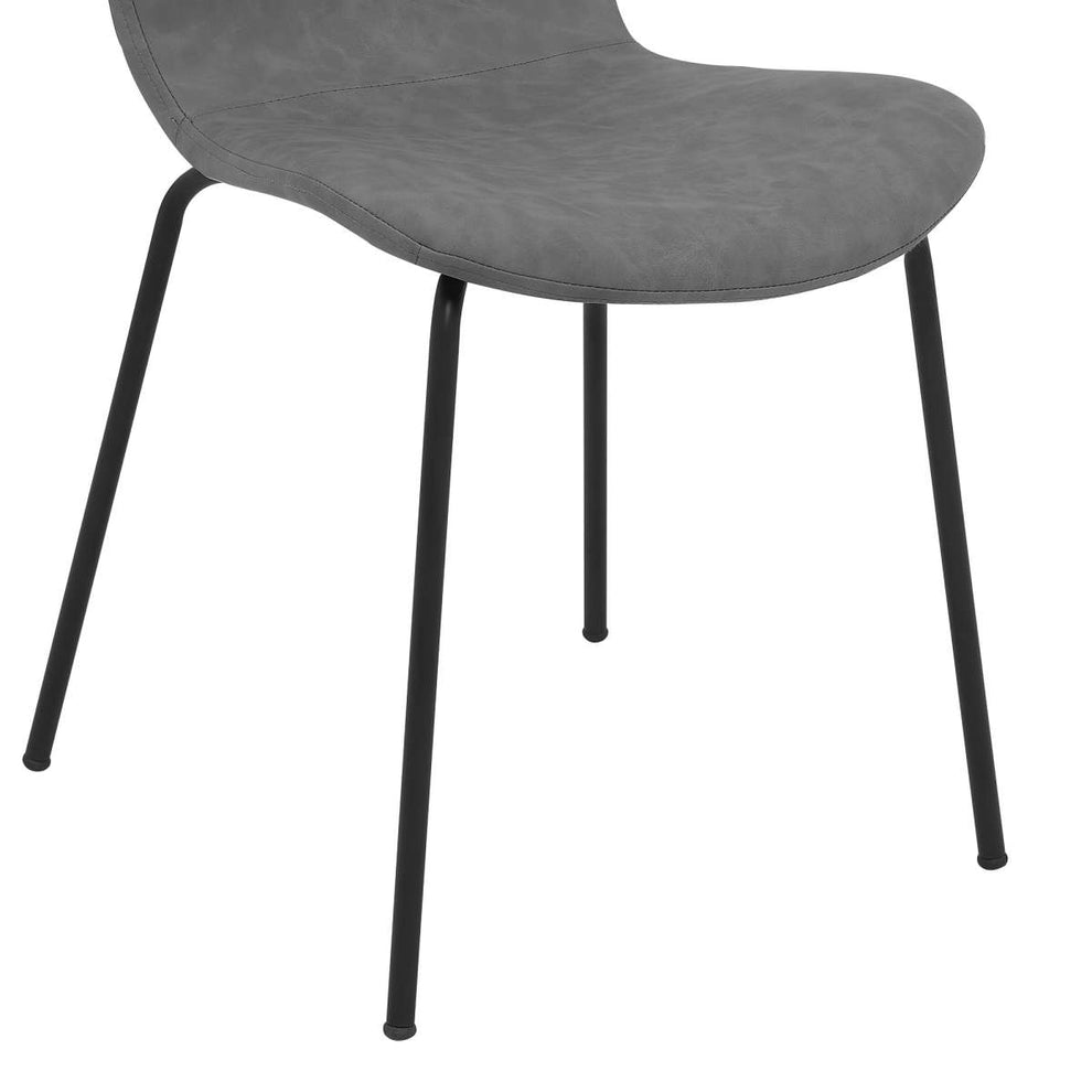 Gillian Modern Light Gray Fabric and Metal Dining Room Chairs - Set of 2 By Armen Living | Dining Chairs | Modishstore - 5