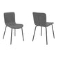 Gillian Modern Light Gray Fabric and Metal Dining Room Chairs - Set of 2 By Armen Living | Dining Chairs | Modishstore