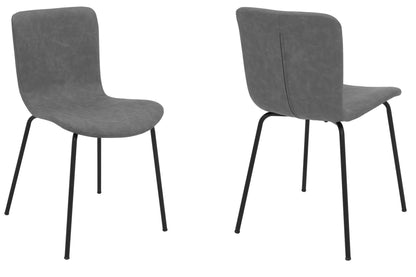 Gillian Modern Light Gray Fabric and Metal Dining Room Chairs - Set of 2 By Armen Living | Dining Chairs | Modishstore - 6