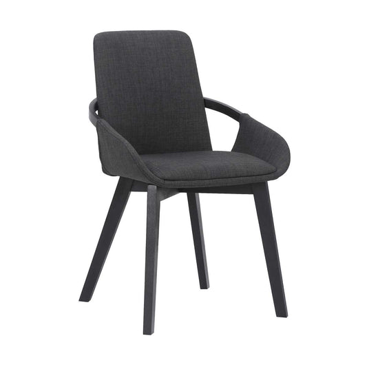 Greisen Modern Charcoal Wood Dining Room Chair By Armen Living | Dining Chairs | Modishstore