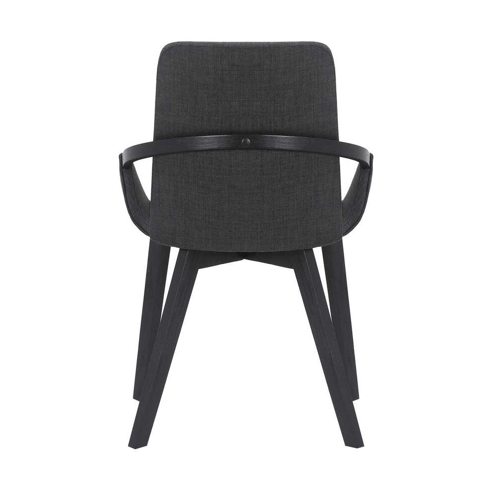 Greisen Modern Charcoal Wood Dining Room Chair By Armen Living | Dining Chairs | Modishstore - 4