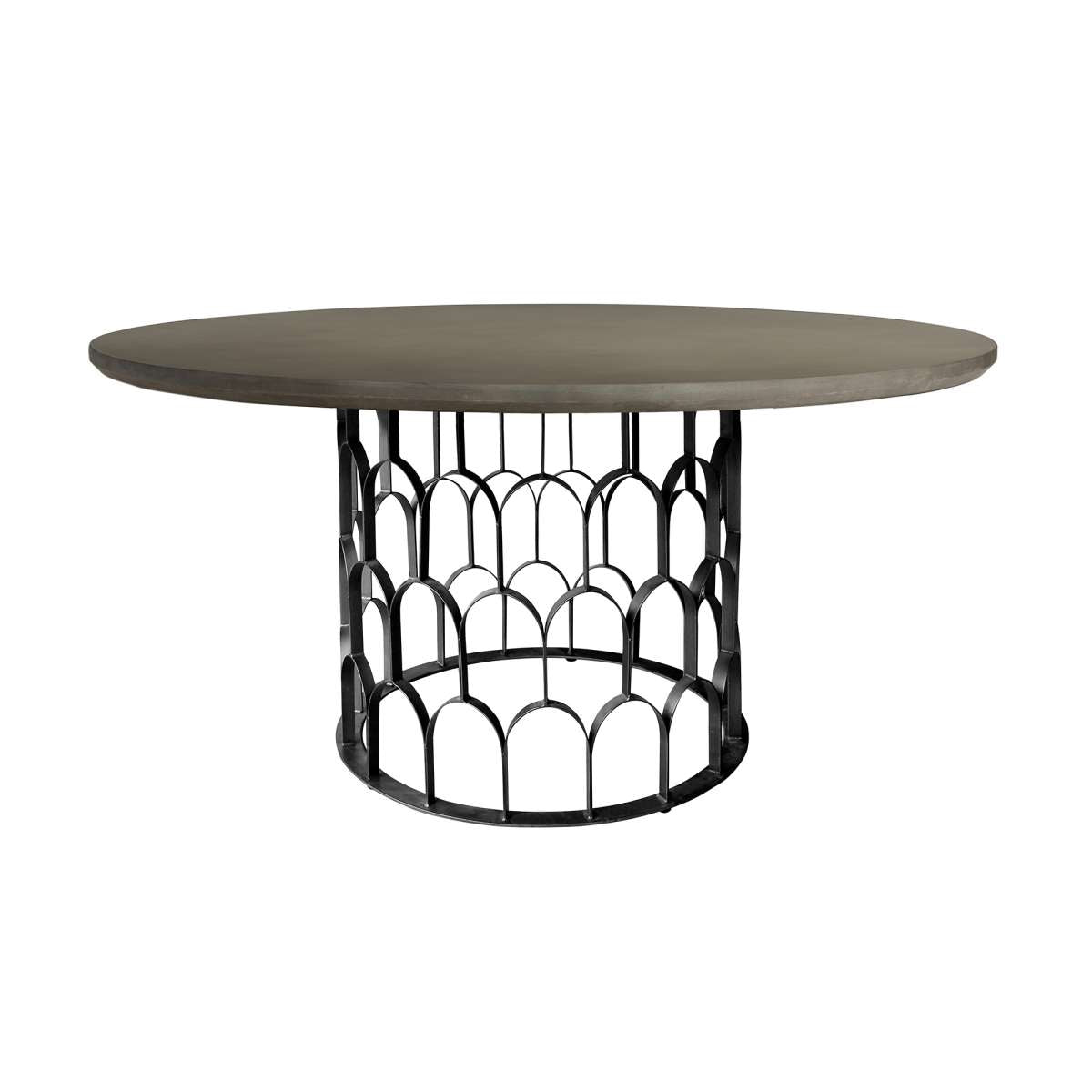 Gatsby Concrete and Metal Round Dining Table By Armen Living | Dining Tables | Modishstore - 2