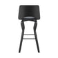 Gerty 26" Swivel Grey Faux Leather and Black Wood Bar Stool By Armen Living | Bar Stools | Modishstore - 5