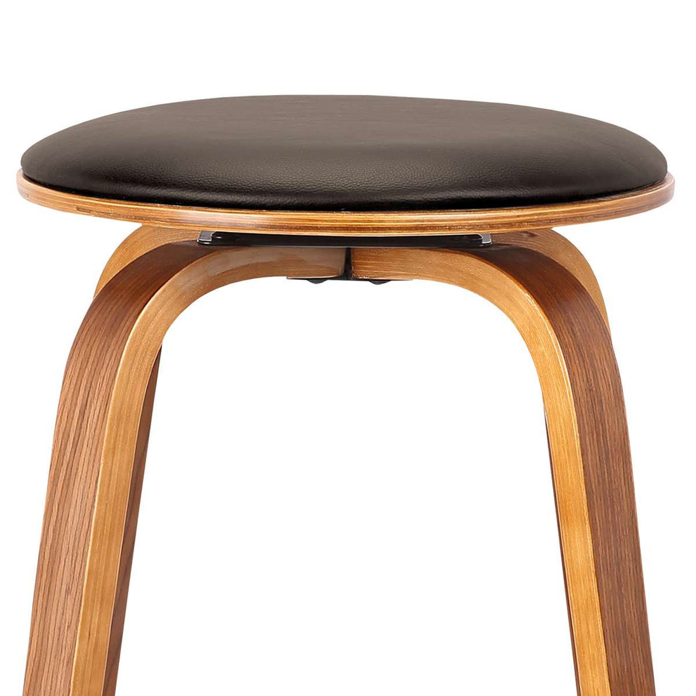 Harbor 26" Counter Height Backless Swivel Brown Bar Stool By Armen Living | Bar Stools | Modishstore - 4