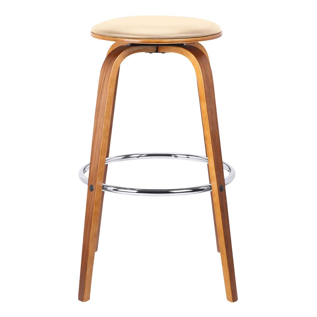 Harbor 26" Counter Height Backless Swivel Cream Bar Stool By Armen Living | Bar Stools | Modishstore - 3