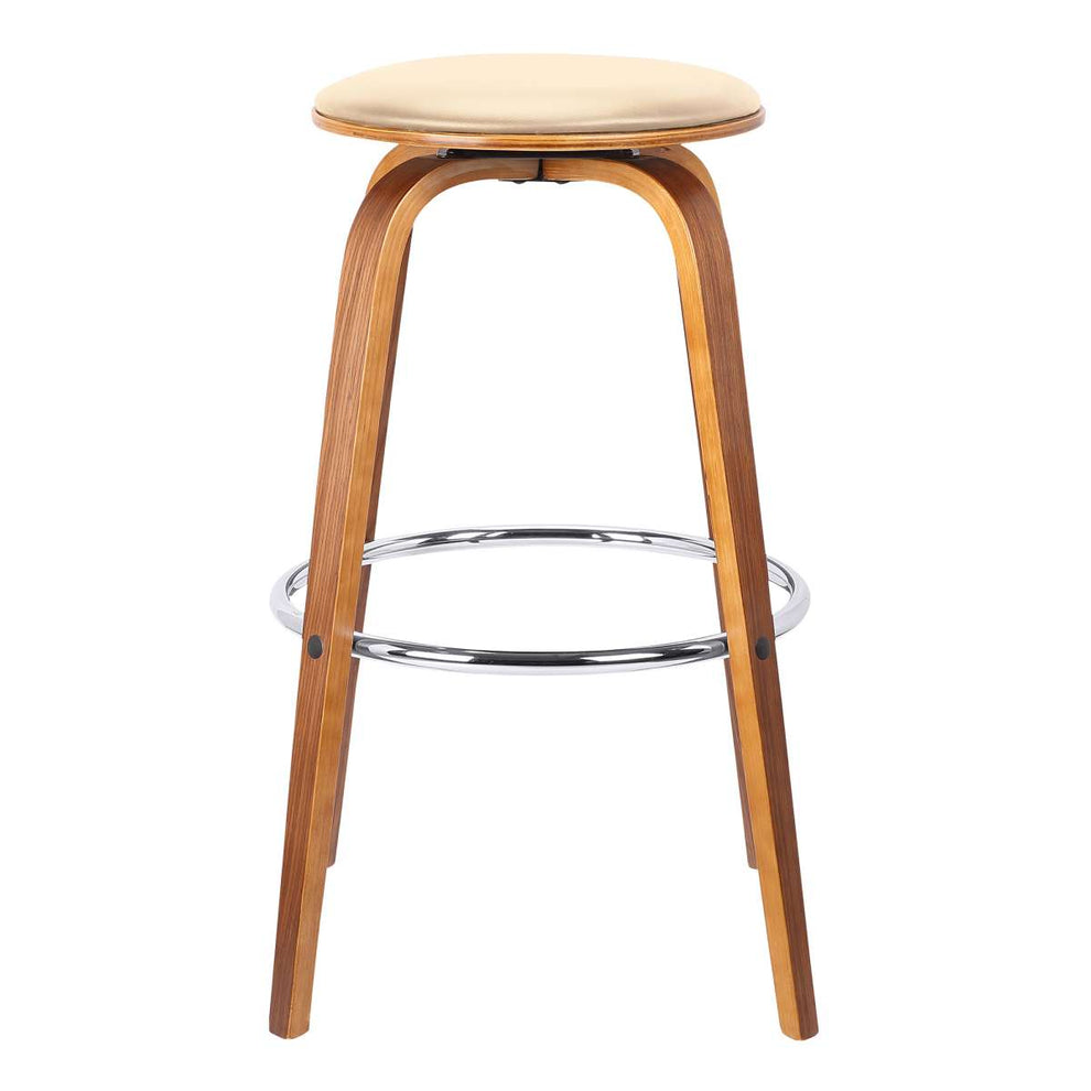 Harbor 26" Counter Height Backless Swivel Cream Bar Stool By Armen Living | Bar Stools | Modishstore - 3