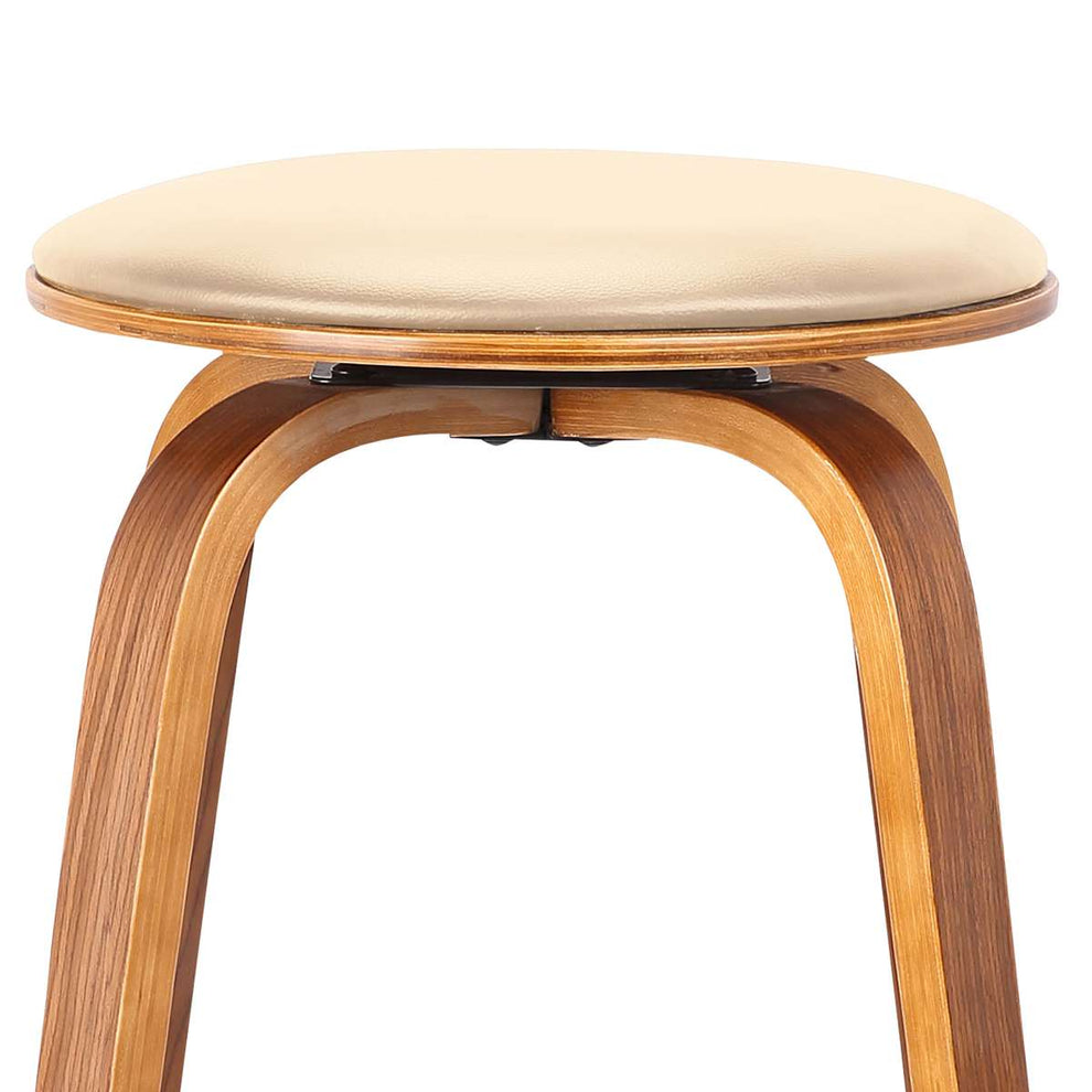 Harbor 26" Counter Height Backless Swivel Cream Bar Stool By Armen Living | Bar Stools | Modishstore - 4