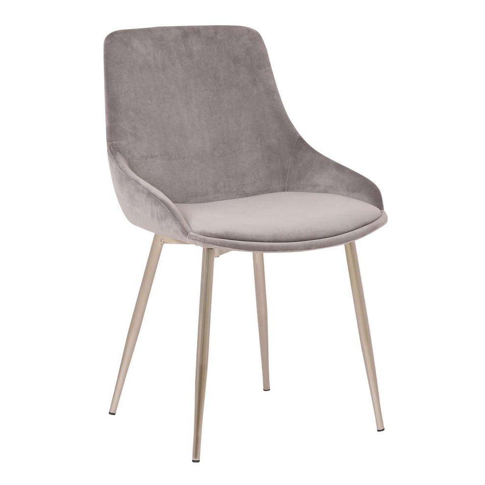 Heidi Gray Velvet Dining Accent Chair By Armen Living | Dining Chairs | Modishstore