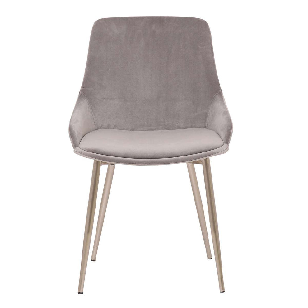 Heidi Gray Velvet Dining Accent Chair By Armen Living | Dining Chairs | Modishstore - 2