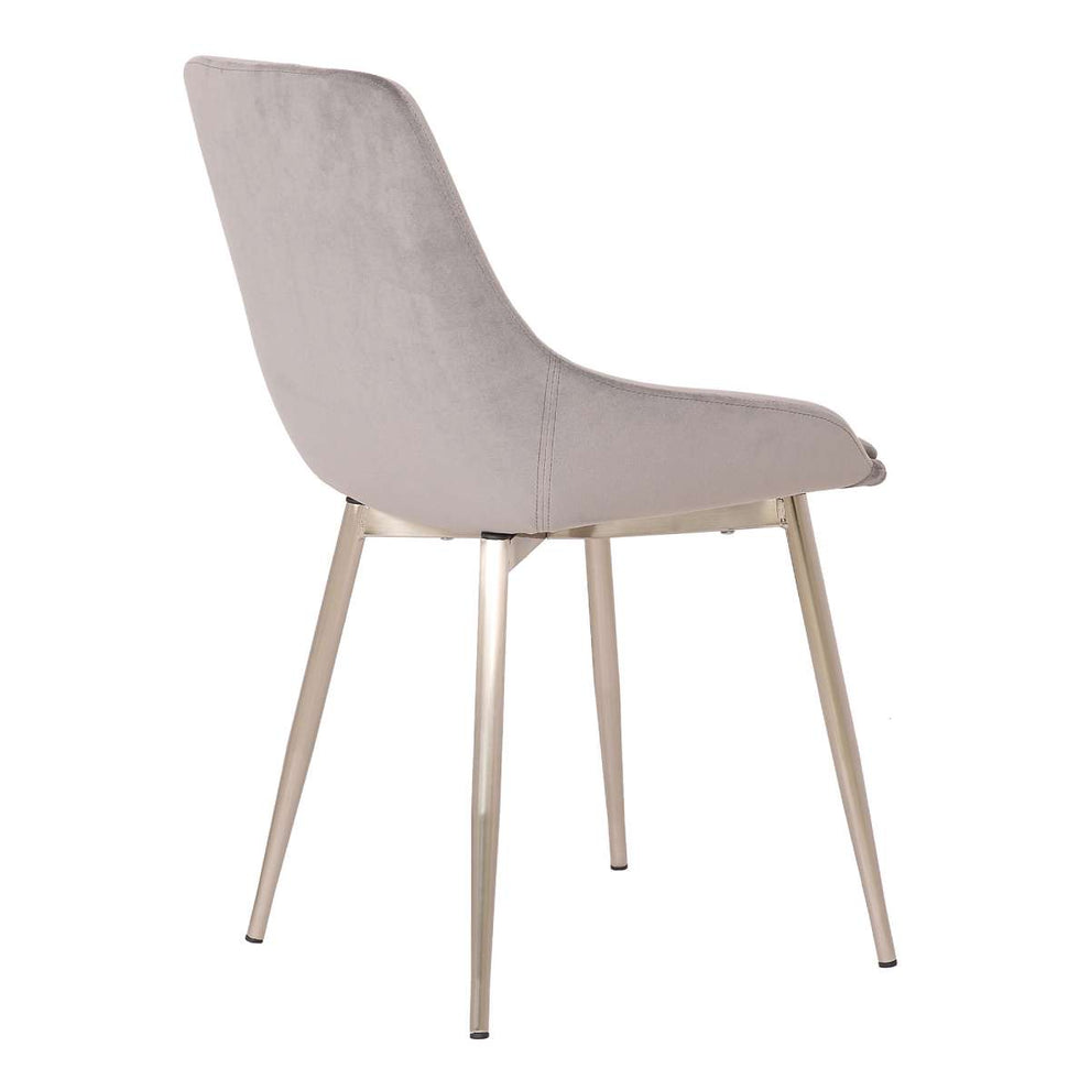 Heidi Gray Velvet Dining Accent Chair By Armen Living | Dining Chairs | Modishstore - 3