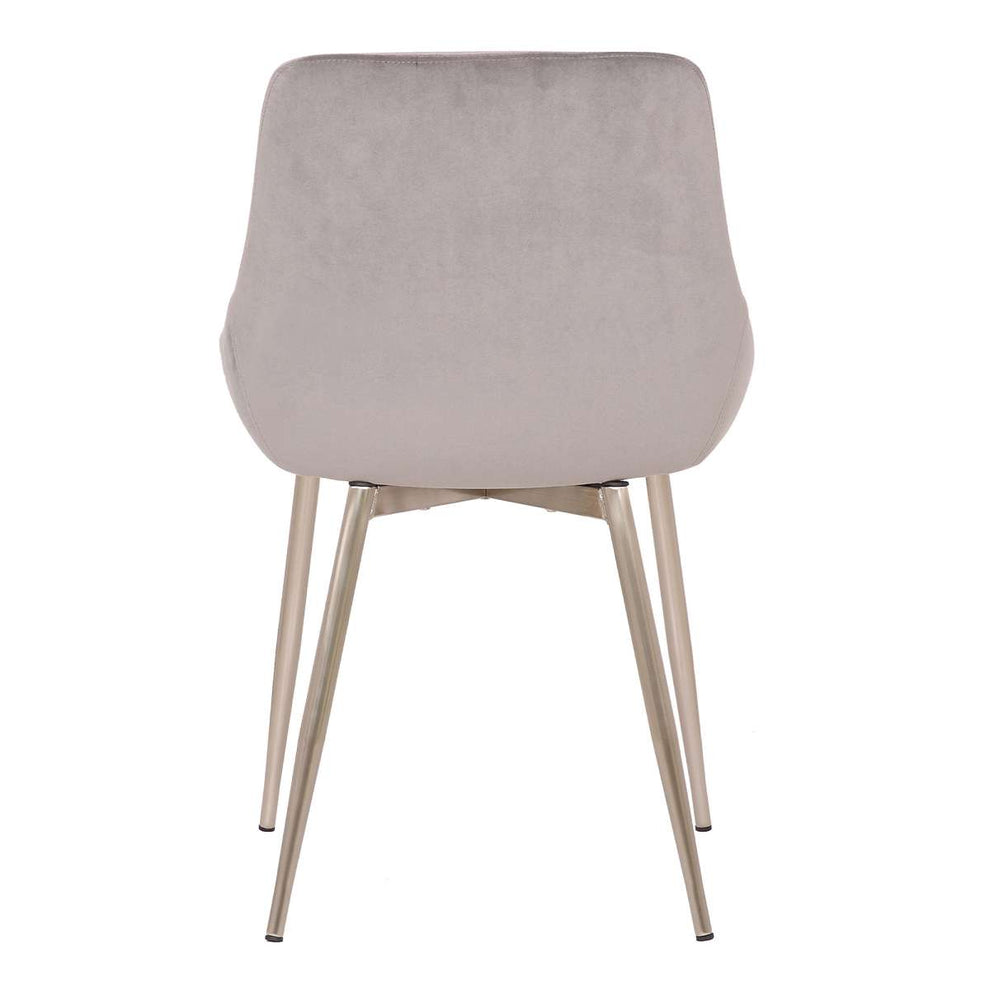 Heidi Gray Velvet Dining Accent Chair By Armen Living | Dining Chairs | Modishstore - 4