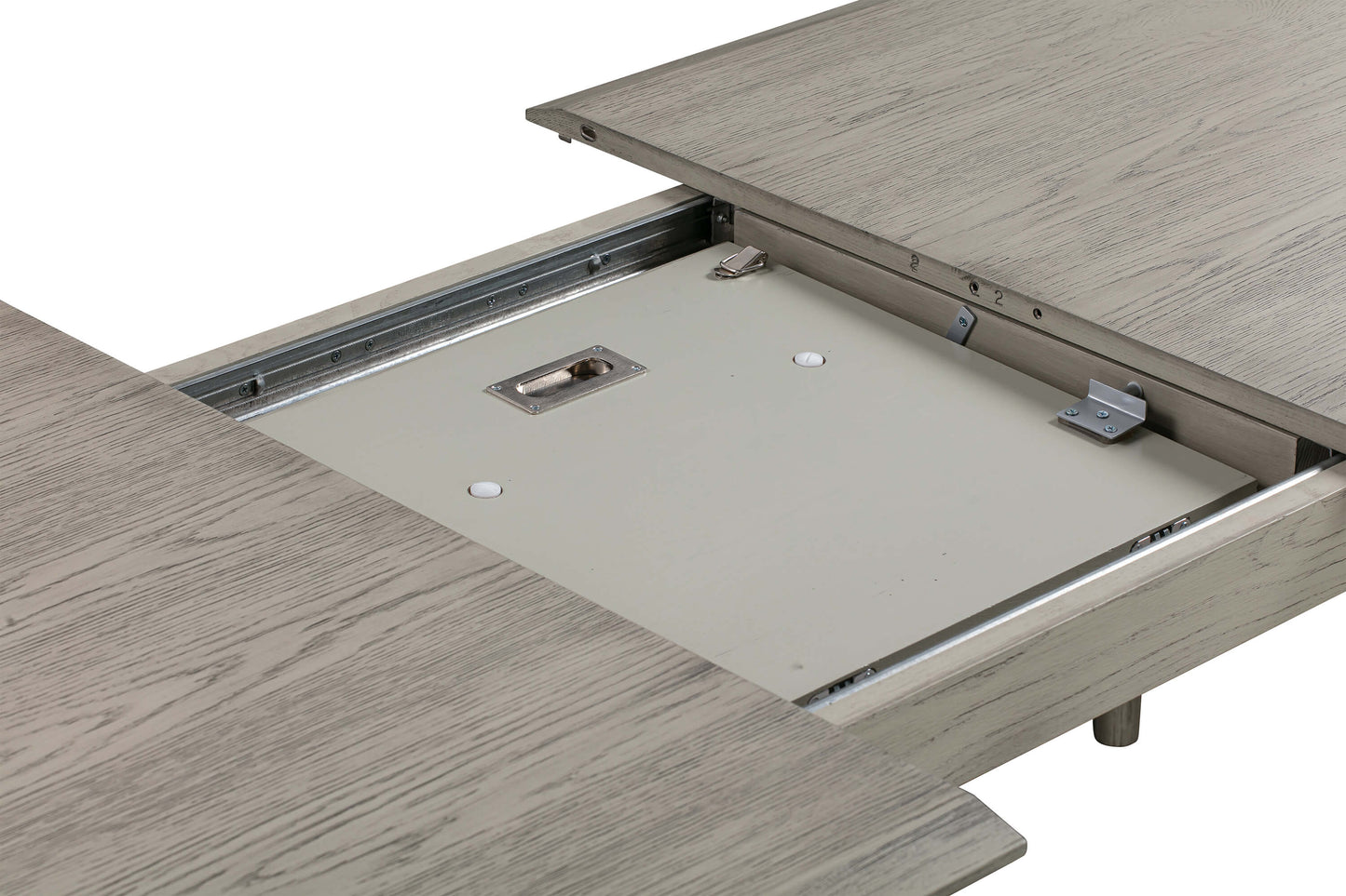 Holland Extendable Rectangle 98" Dining Table in Grey Oak By Armen Living | Dining Tables | Modishstore - 6