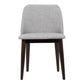 Horizon Contemporary Dining Chair in Light Gray Fabric with Brown Wood Legs - Set of 2 By Armen Living | Dining Chairs | Modishstore - 2