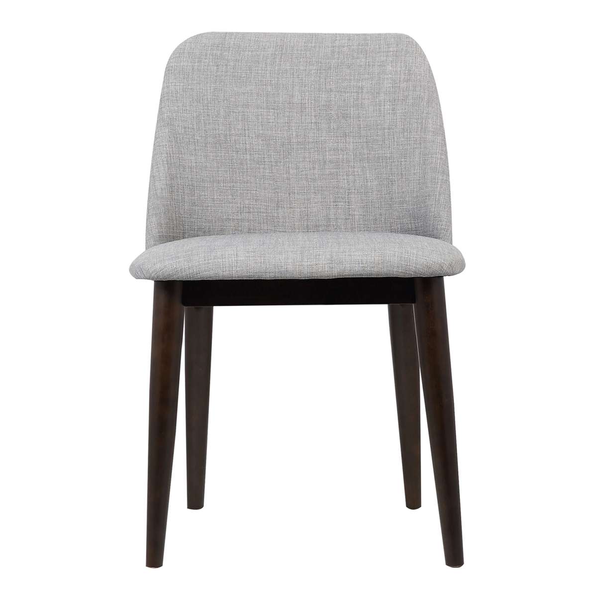 Horizon Contemporary Dining Chair in Light Gray Fabric with Brown Wood Legs - Set of 2 By Armen Living | Dining Chairs | Modishstore - 2