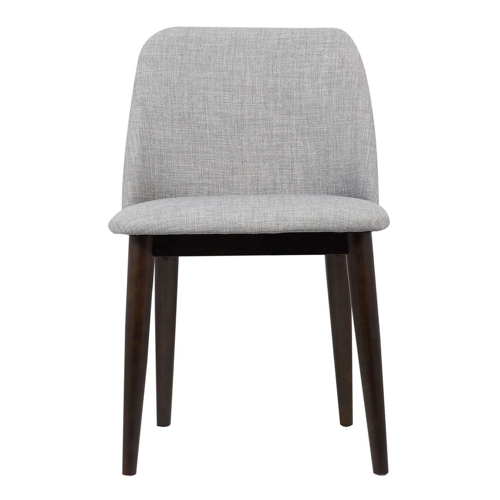 Horizon Contemporary Dining Chair in Light Gray Fabric with Brown Wood Legs - Set of 2 By Armen Living | Dining Chairs | Modishstore - 2